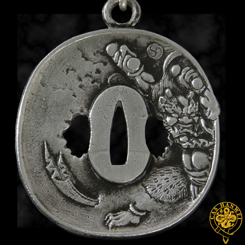 foto Thunder Silver Tsuba Pendant